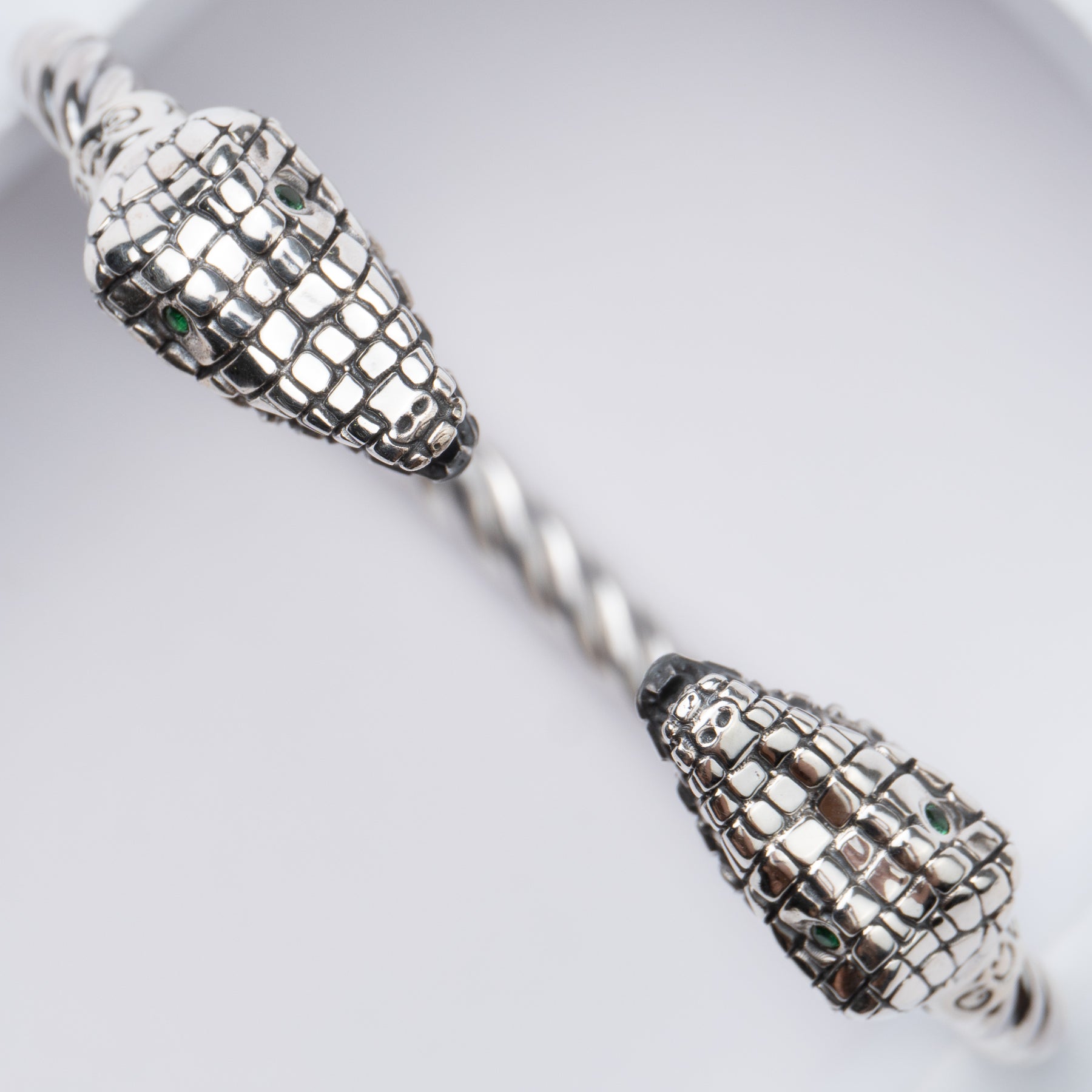Brazalete de plata - Modelo COCODRILO