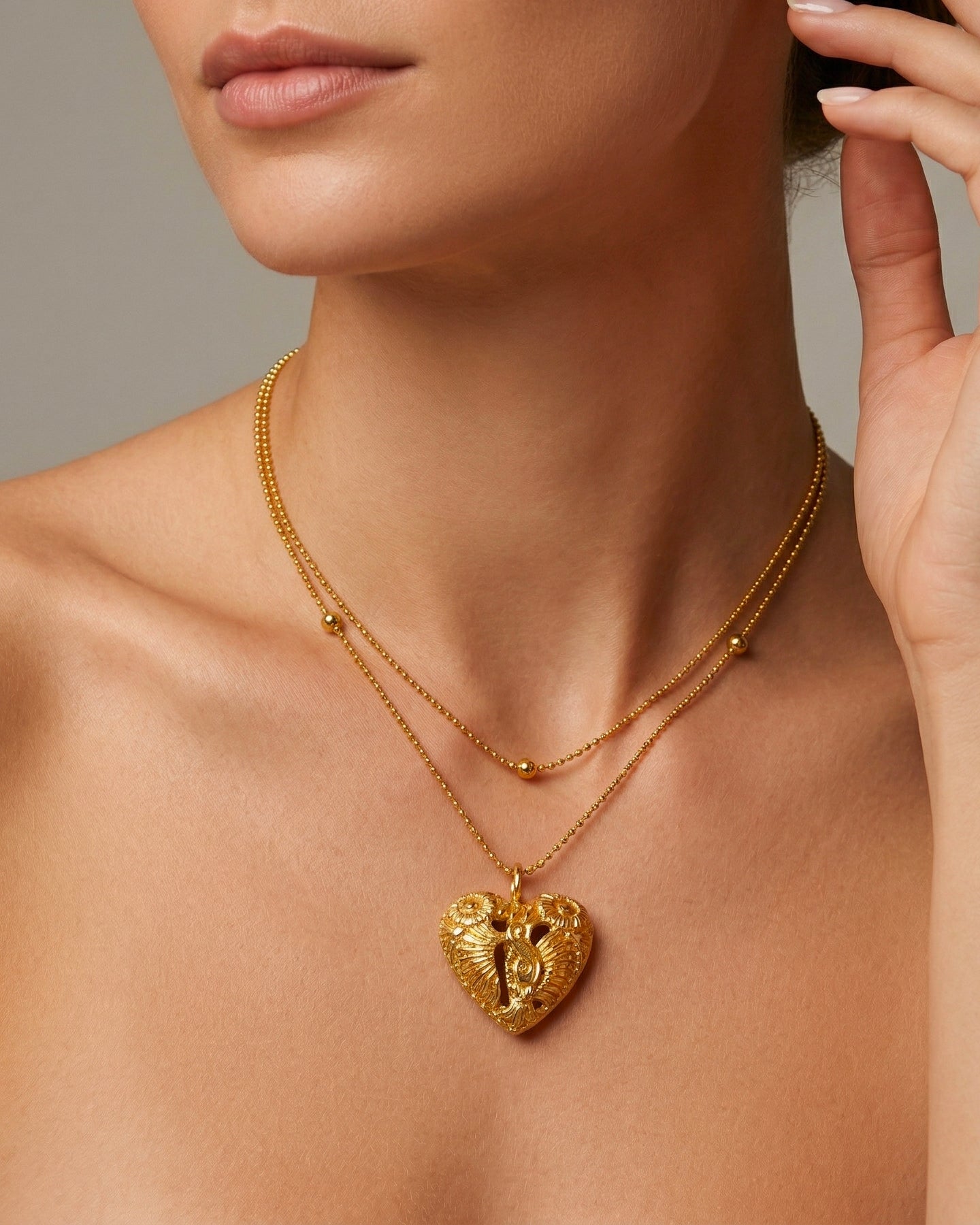 Dije Corazón Oaxaca Dorado