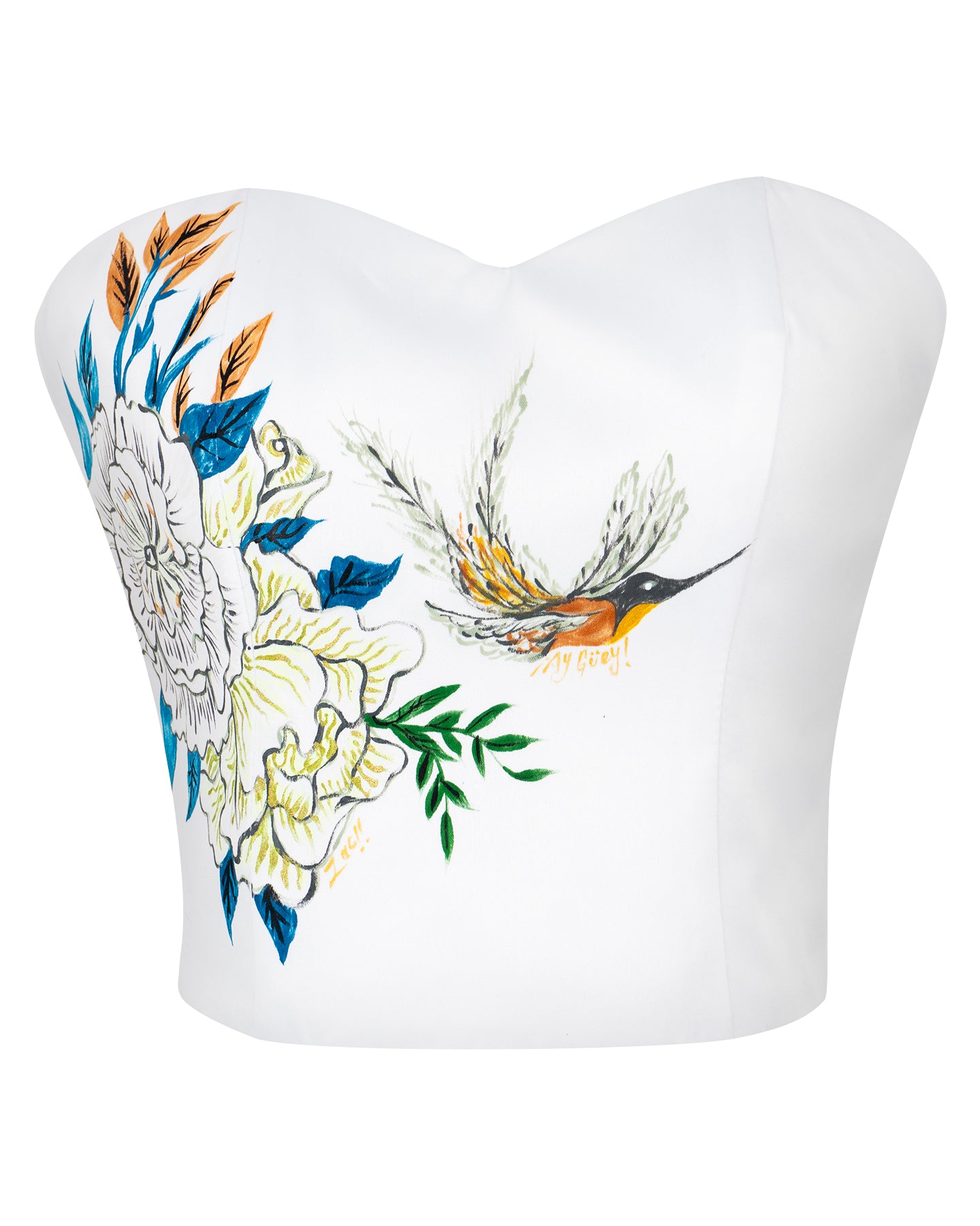 Top Corset Arte Colibrí