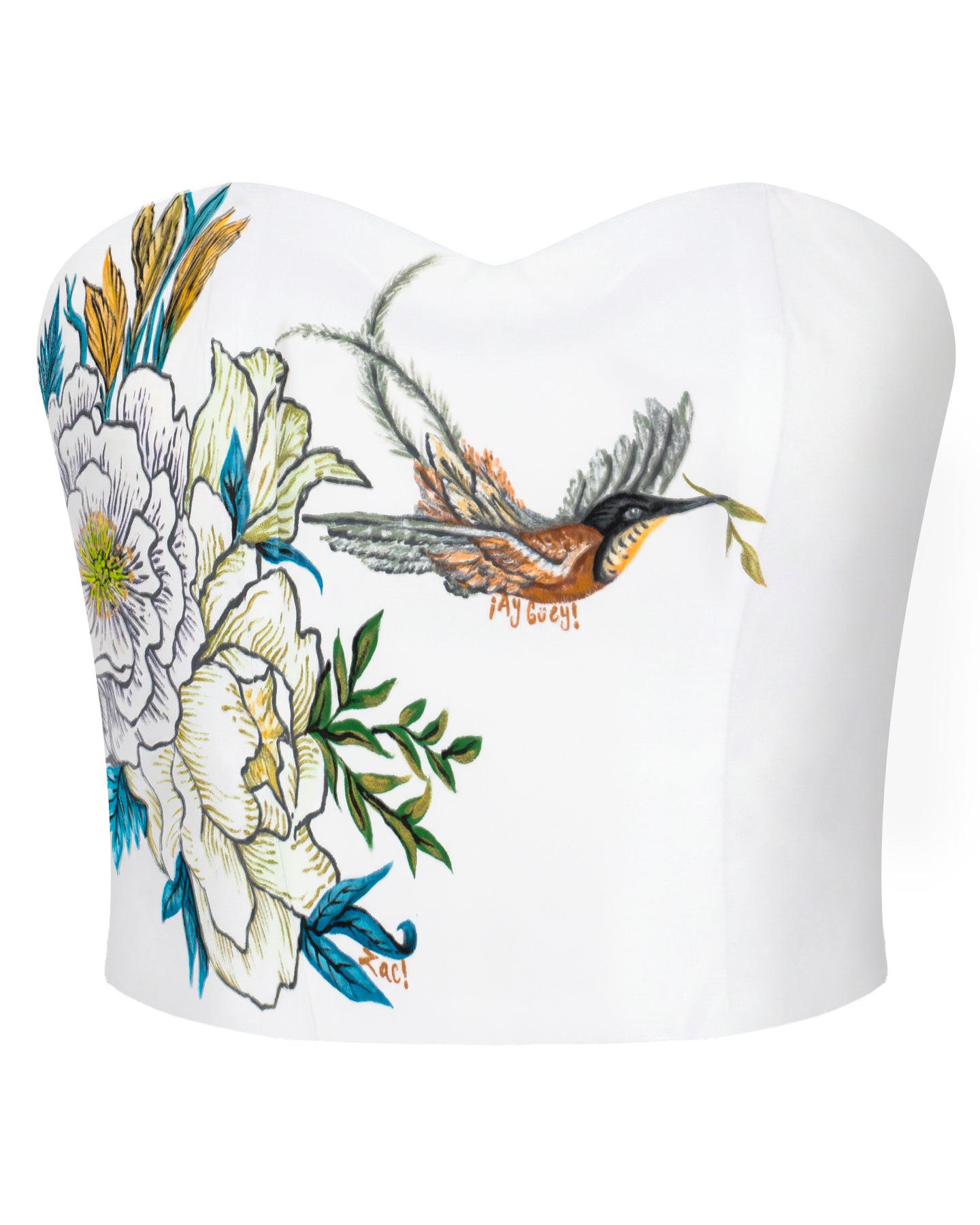 Top Corset Arte Colibrí
