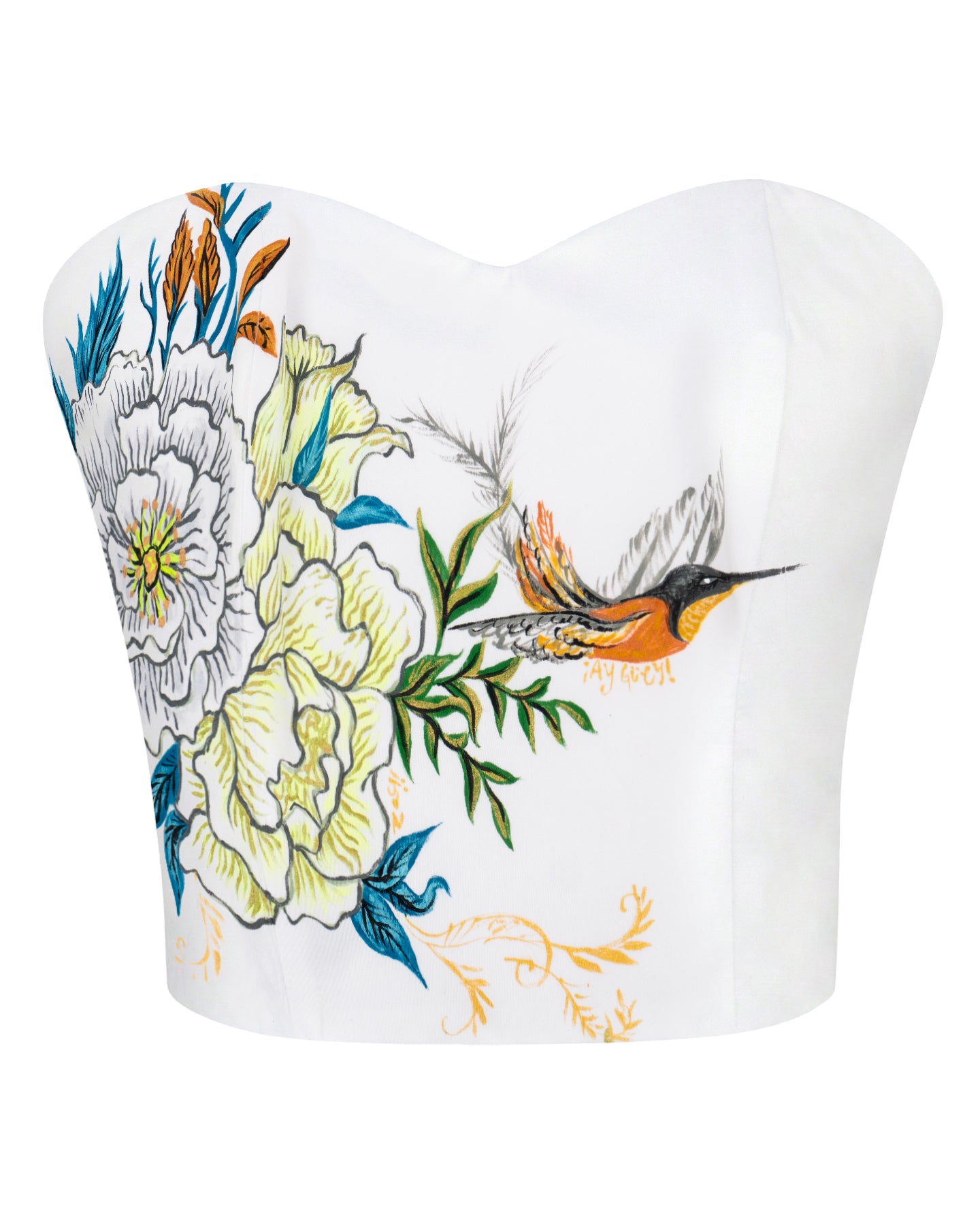 Top Corset Arte Colibrí