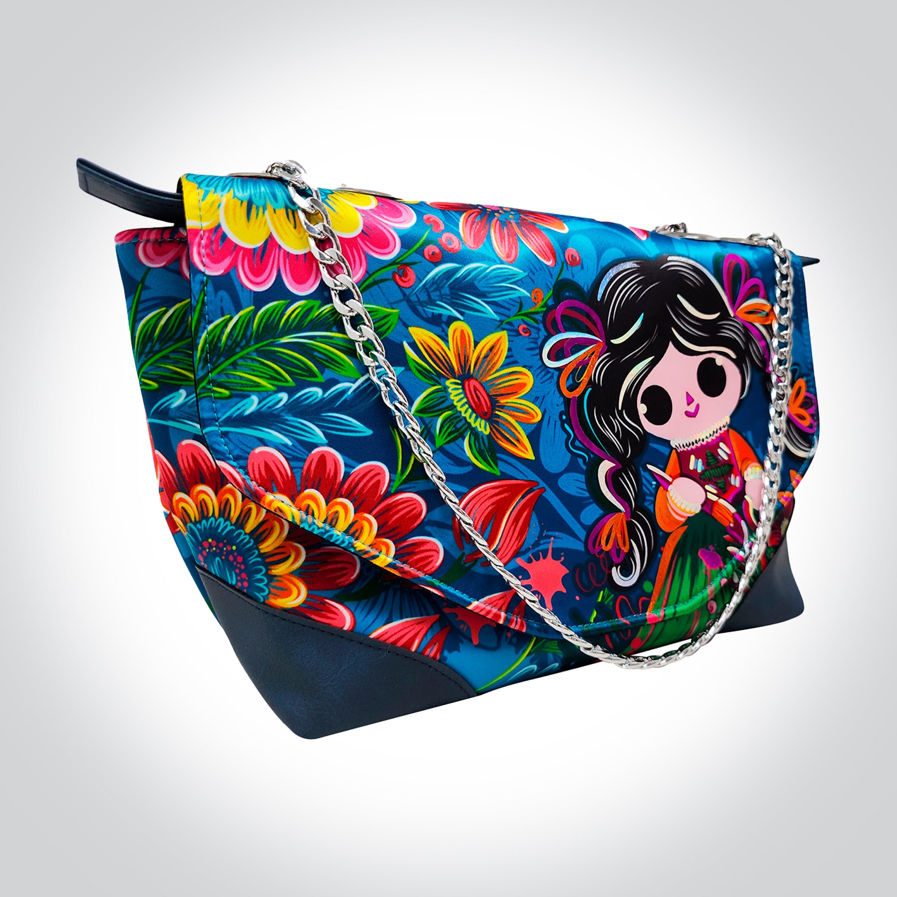 Bolsa Cross con correa metálica para mujer - Colección AKETZALI