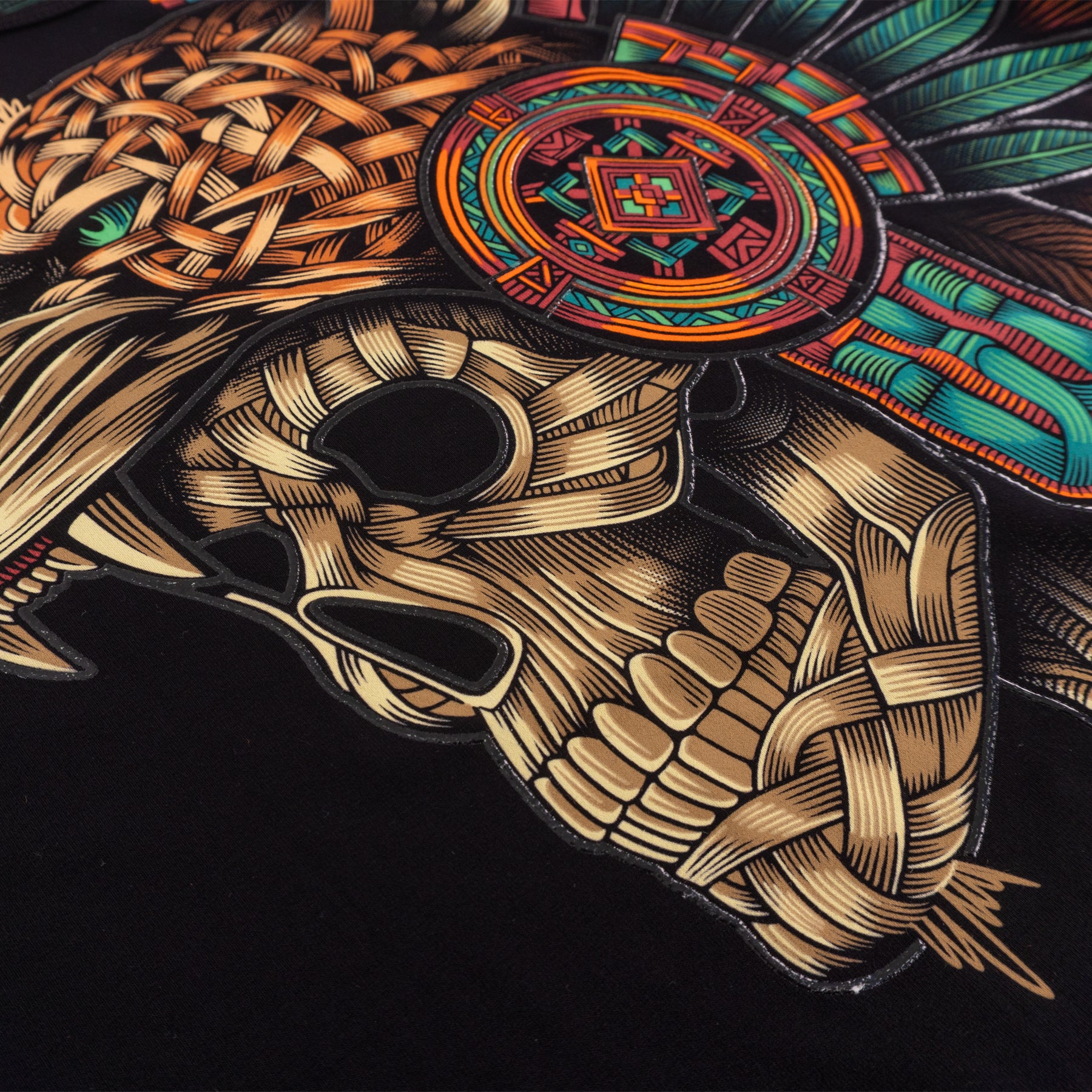 ・Playera con estampado asimétrico de gran formato para hombre - Modelo RAÍZ