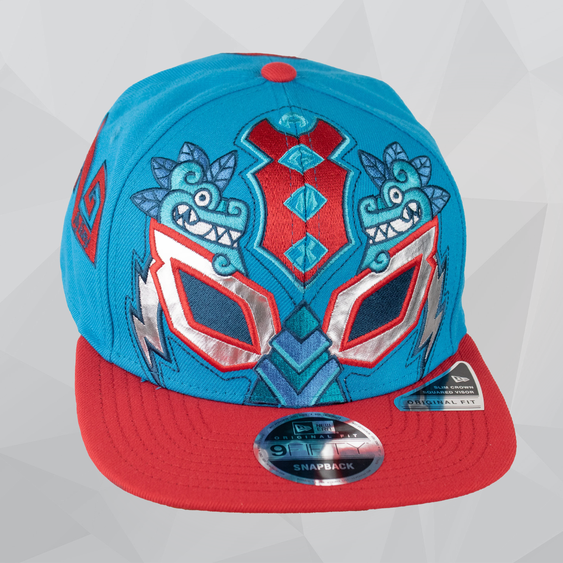 Gorra plana ¡Ay Güey! x New Era ajustable REY TÉCNICO AZUL