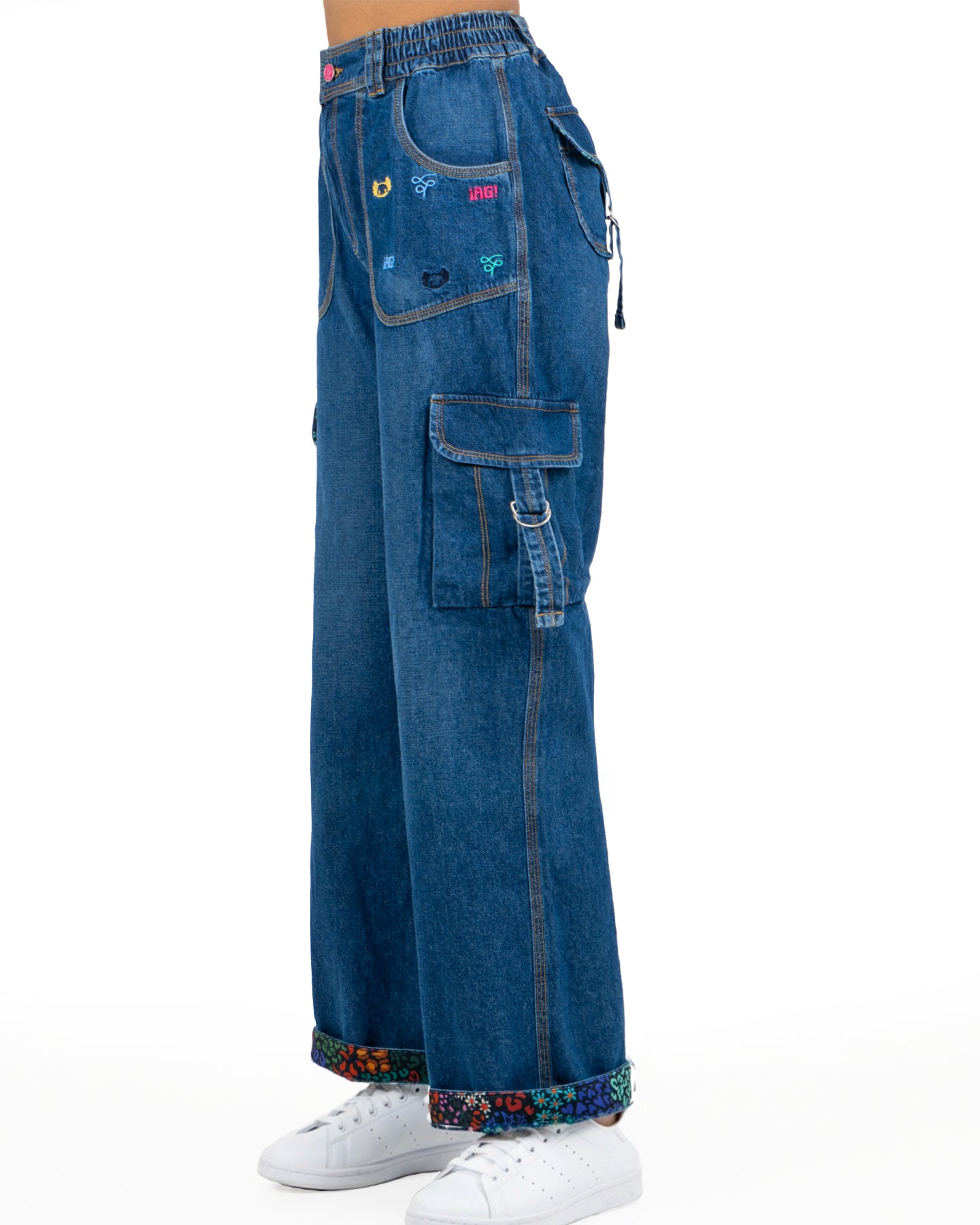 Pantalones Cargo Mezclilla 1