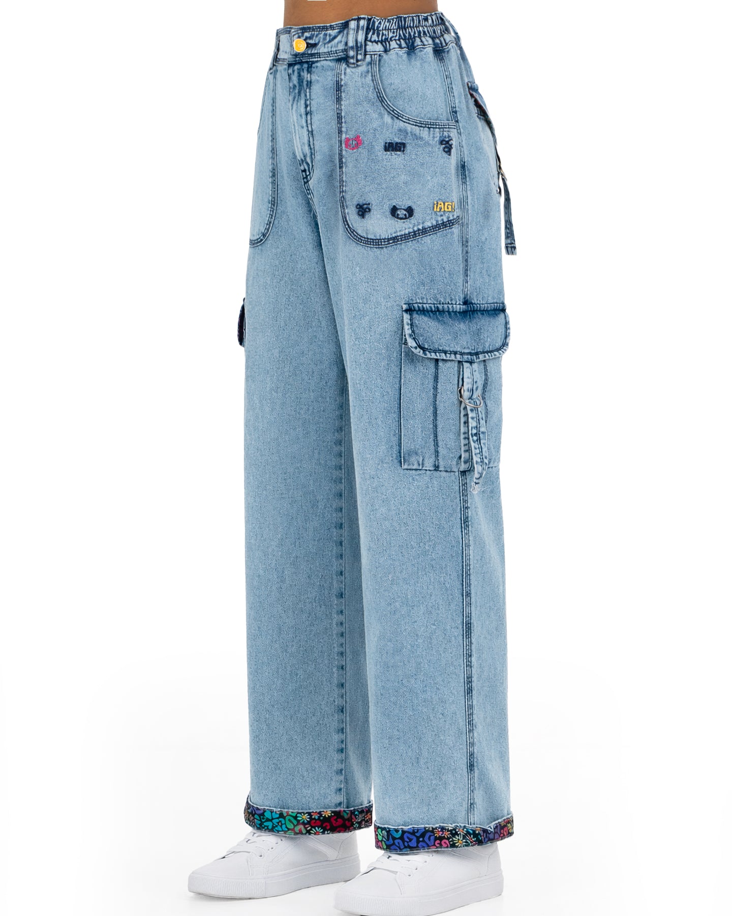 Pantalones Cargo Mezclilla 2