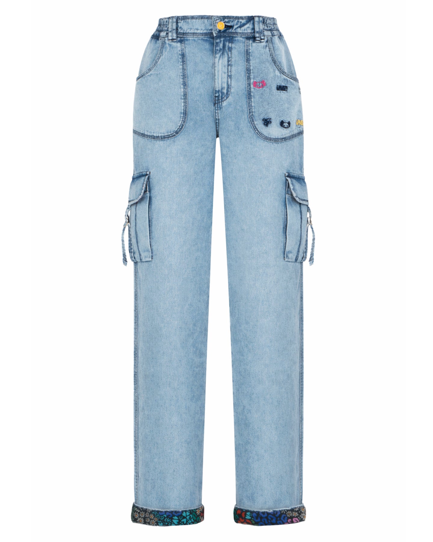 Pantalones Cargo Mezclilla 2