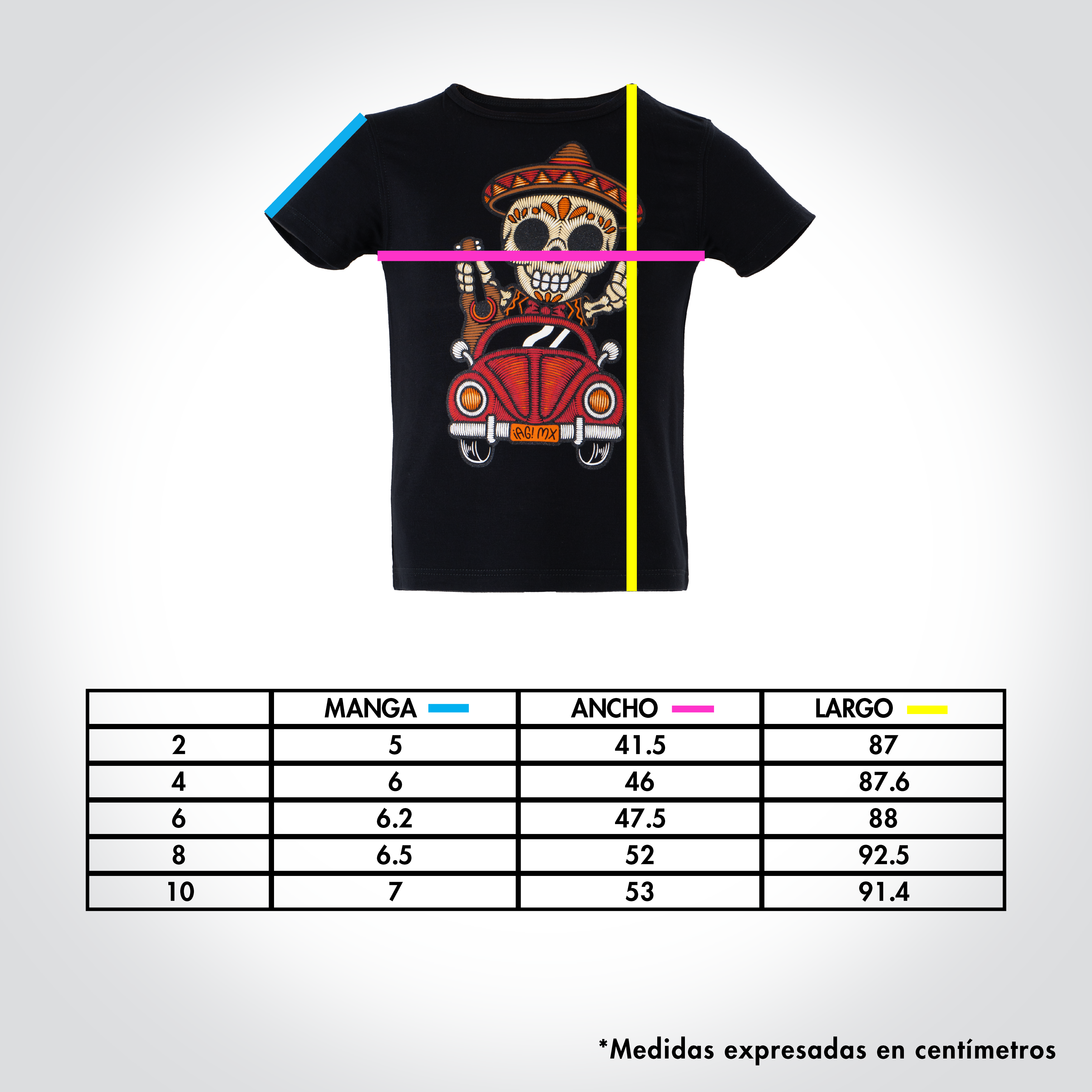 ・Playera estampada con aplicación de tinta shimmer color negro para niño - Modelo EL ROL