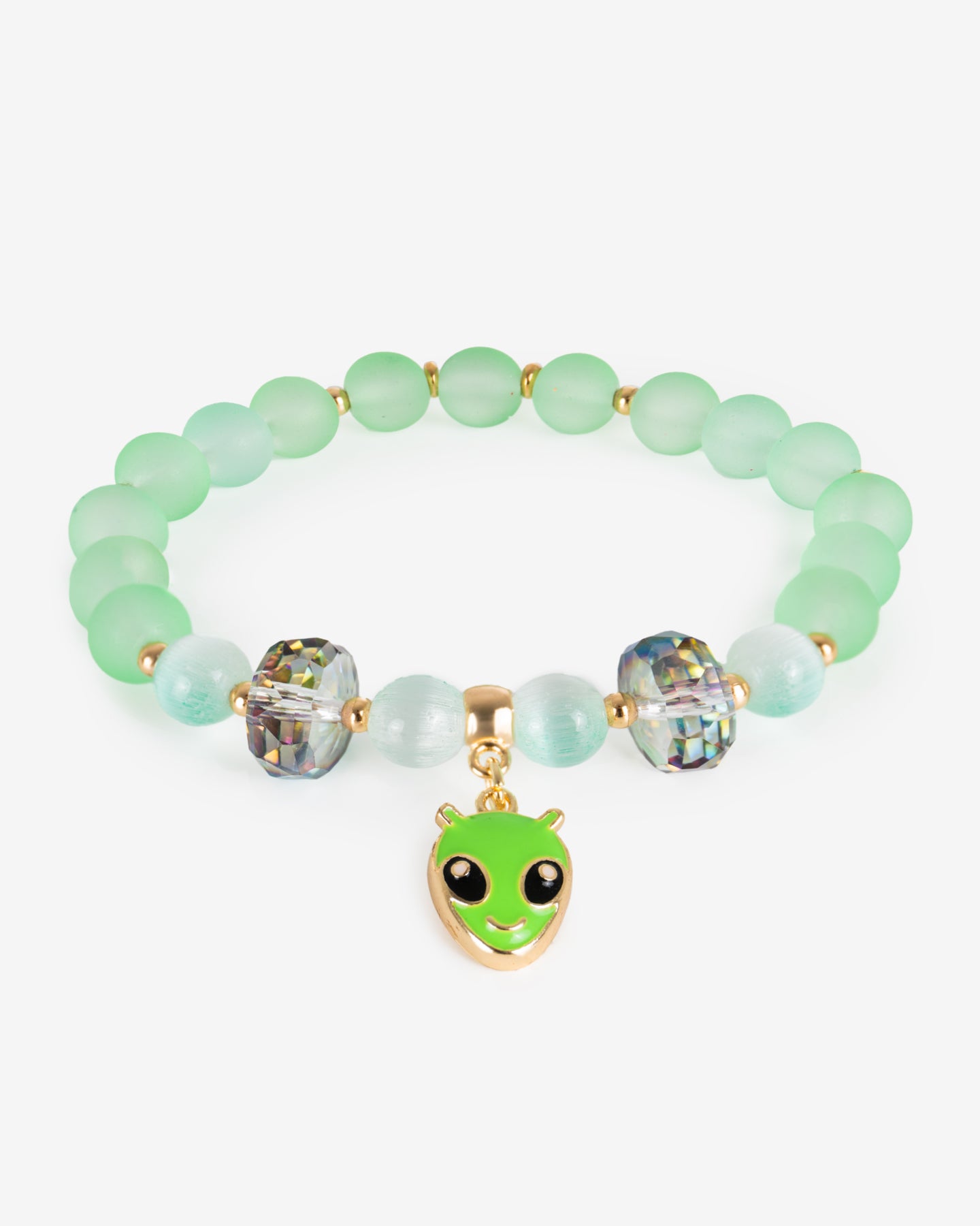 Pulsera Caucho Ojo De Gato Verde