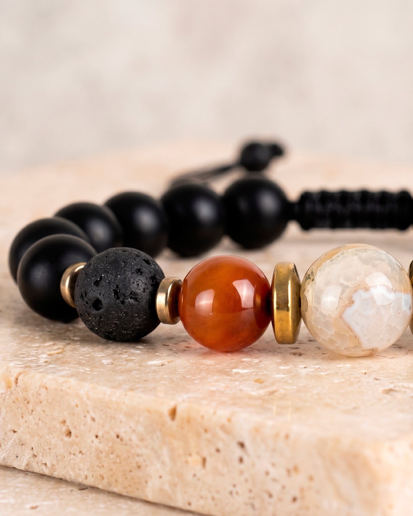 Pulsera Onix Piedra Volcánica