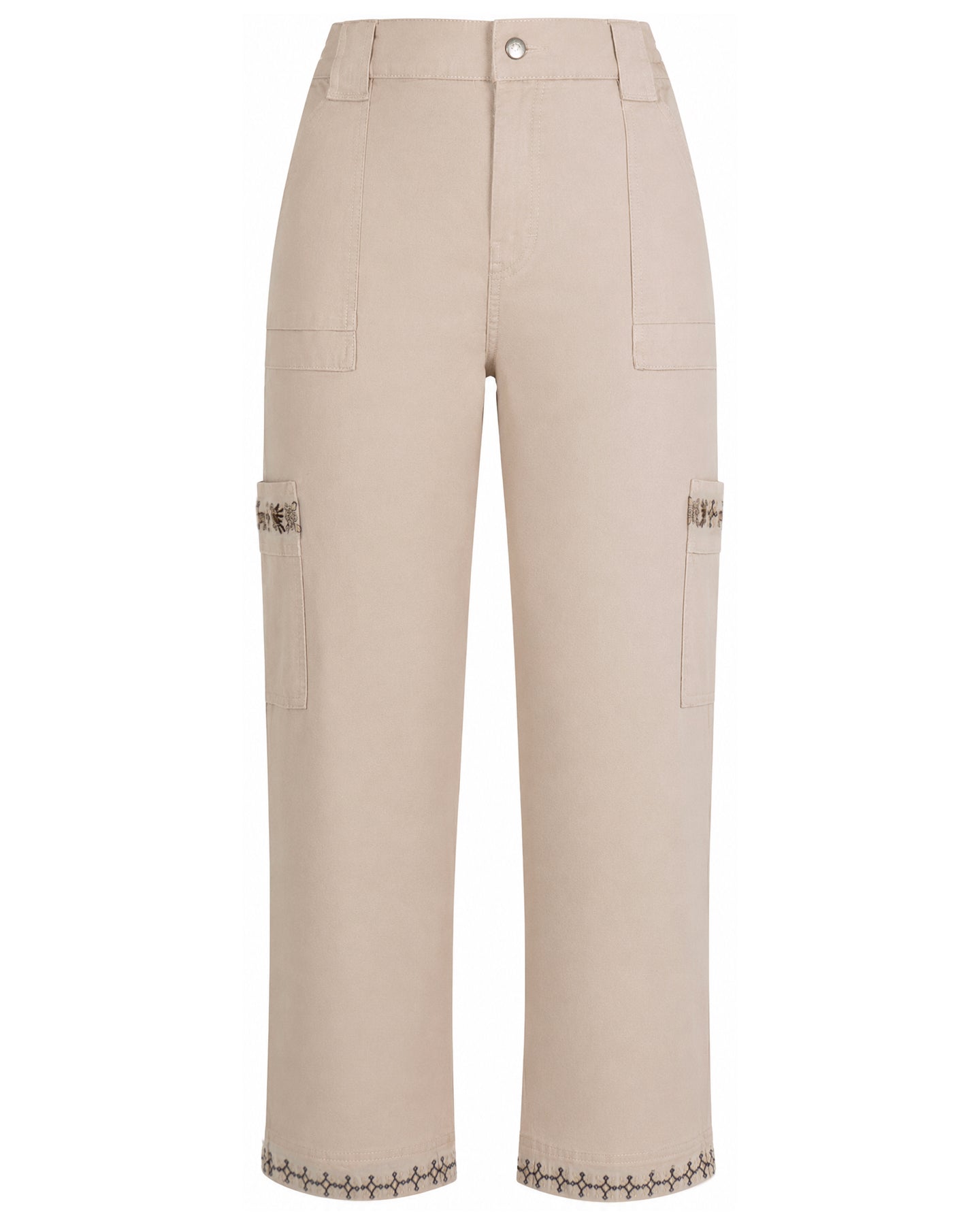 Pantalones Cargo Capri Beige- Acapulco