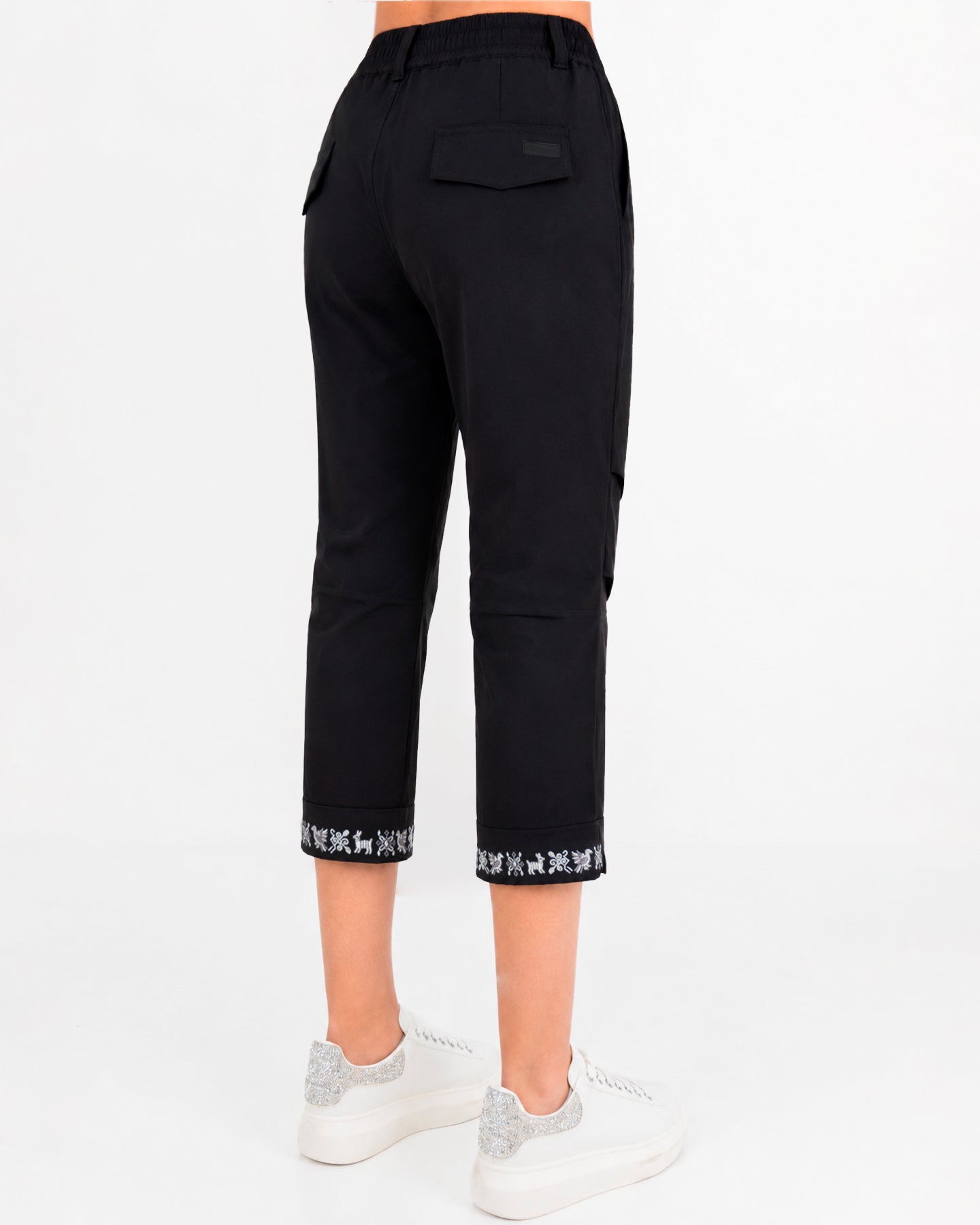 Pantalones Cargo Capri Negro - Acapulco