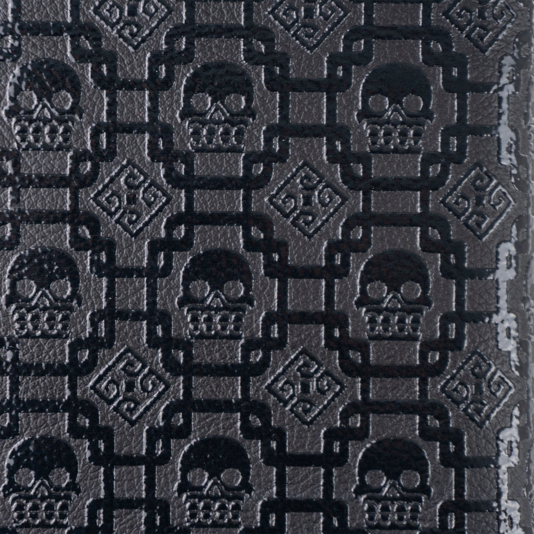 Porta Pasaporte de piel - Colección PIEL CALAVERA NEGRA