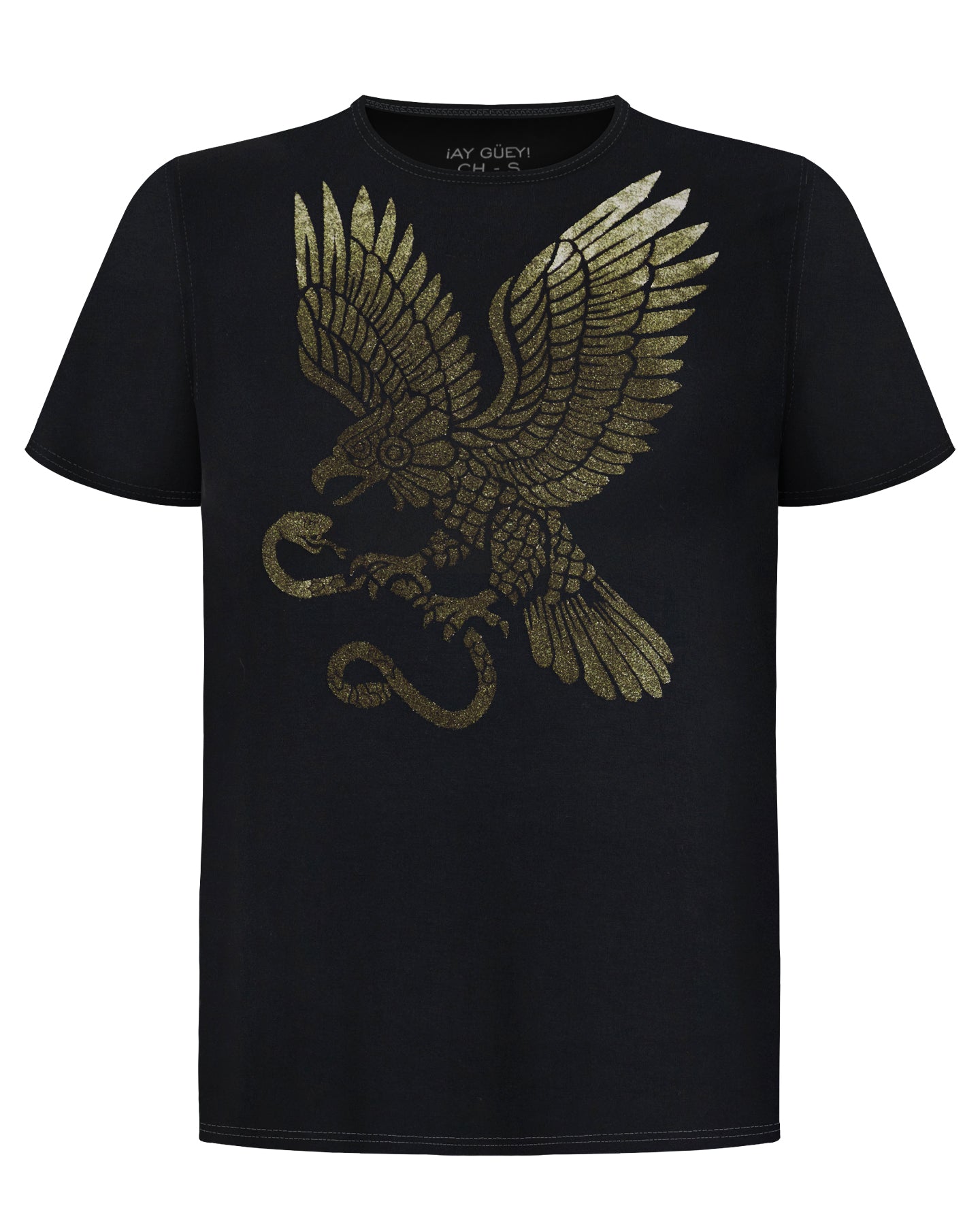 Playera El Origen Flock Tornasol Oro